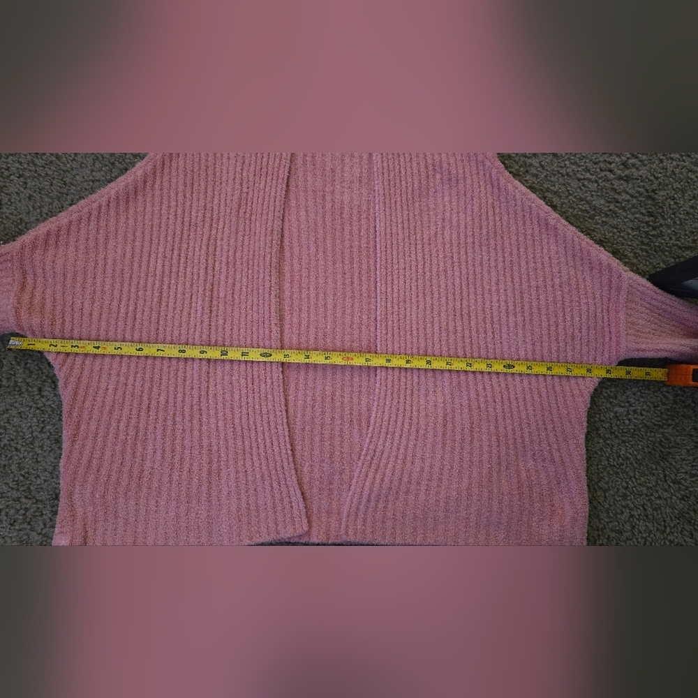 Barefoot Dreams Cozychic Lite Ribbed Cardigan Peach Coral Size S/M - Picture 6 of 6